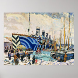 RMS olympisk i Dazzle Camouflage 18 x 24 tum poste Poster