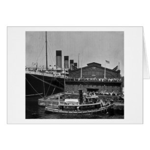 Rms-OS på glidbanan 1911 för vintage för pir 59 Hälsningskort