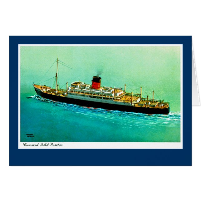 RMS Parthia Hälsningskort (Framsidan Horizontal)