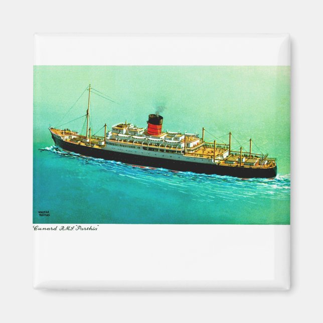RMS Parthia Magnet (Framsidan)