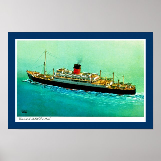 RMS Parthia Poster (Framsidan)
