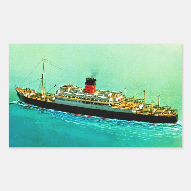 RMS Parthia Rektangulärt Klistermärke (Framsida)