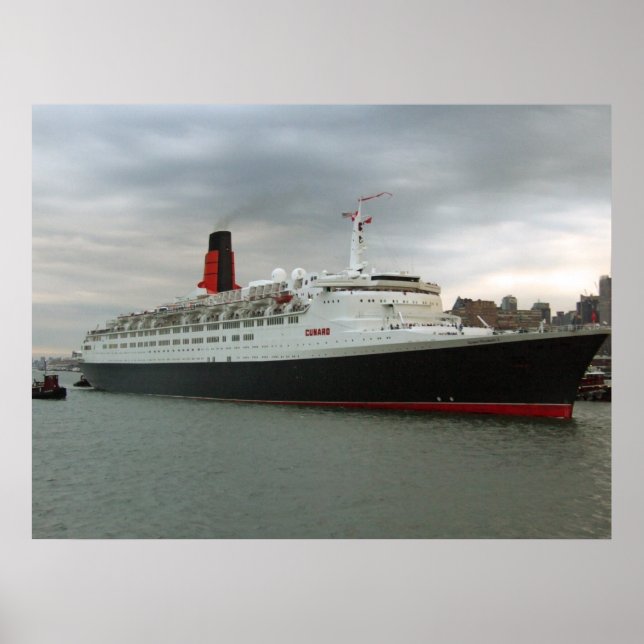 RMS Queen Elizabeth 2 Poster (Framsidan)
