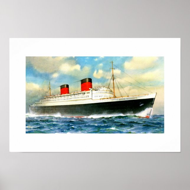 RMS Queen Elizabeth Poster (Framsidan)