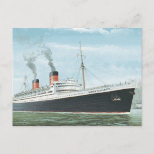 RMS Queen Elizabeth Sailing Vykort