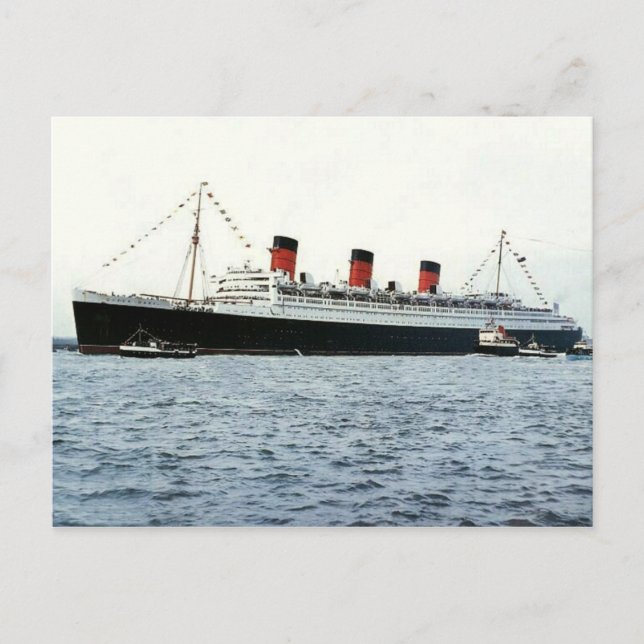 RMS Queen Mary Collection Vykort (Framsida)