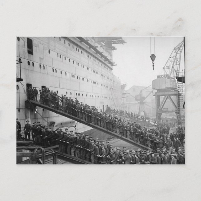 RMS Queen Mary Postkortssamling Vykort (Framsida)
