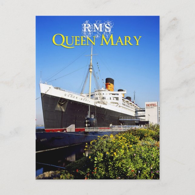 RMS Queen Mary Vykort (Framsida)