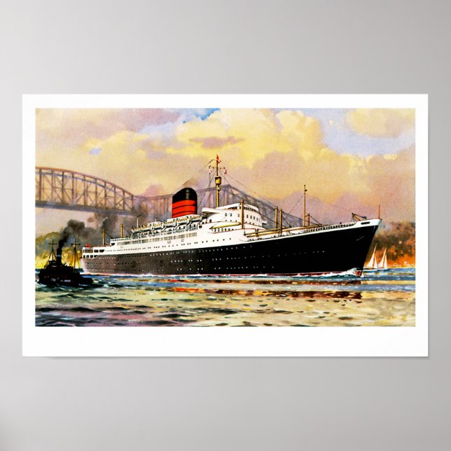 RMS Saxonia Poster (Framsidan)