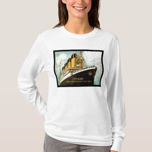 RMS Titanic 100-årsjubileum manar T Shirt (Framsida)