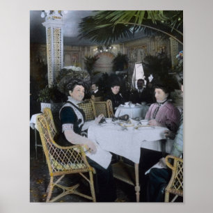 RMS Titanic 1:a klass Passagerare njuter av lyxen Poster