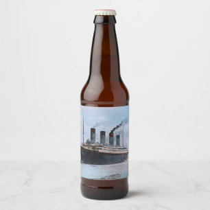 RMS Titanic Belfast Ireland Vintage Ölflaska Etikett