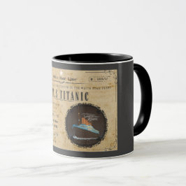 RMS TITANIC BOARDING ADVERSTING MUGG