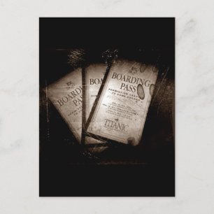 RMS Titanic Boarding Passes Vykort