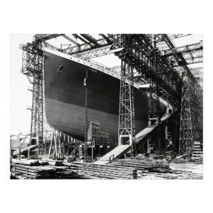 RMS TITANIC Byggt i Drydock - Belfast 1911 Fototryck