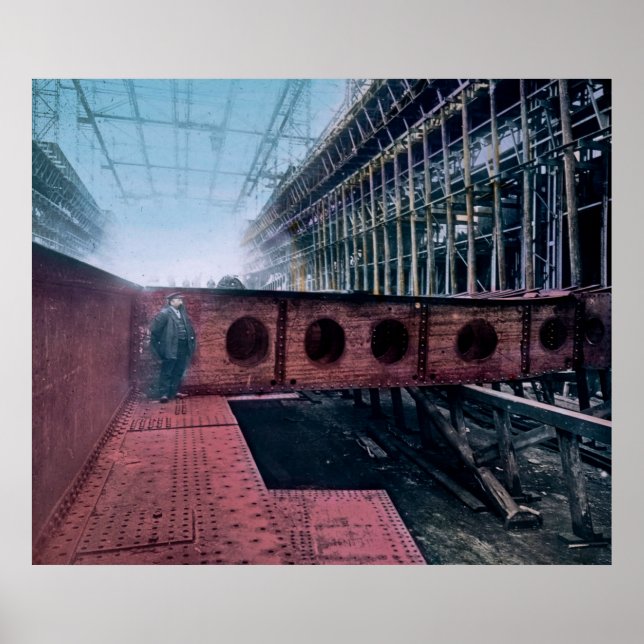 RMS Titanic Construction i Belfast Ireland Poster (Framsidan)