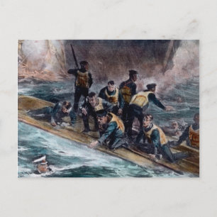 RMS Titanic Crew Escapes Behemoth Sinks Vykort