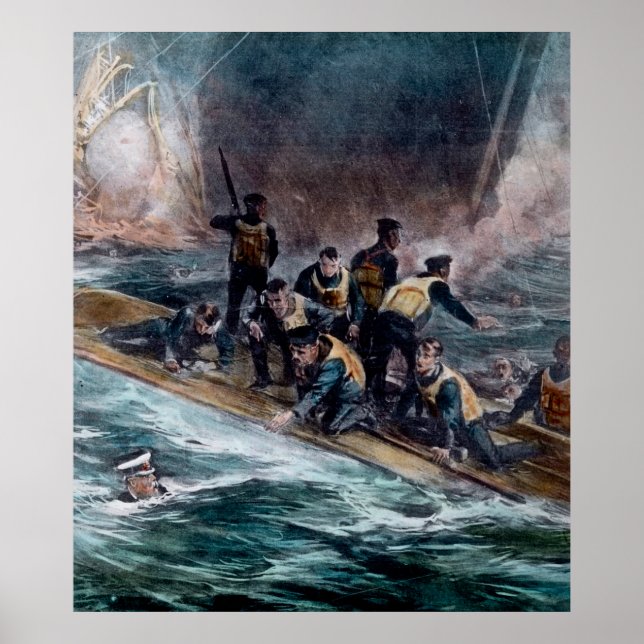 RMS Titanic Crew-medlemmar sparade Vintage Poster (Framsidan)