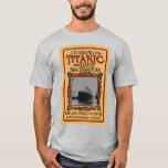 RMS Titanic Cruise Frakt Disaster 1912 Vintage T Shirt<br><div class="desc">RMS Titanic Cruise frakt katastrof återställde vintage bok täckt konst som ursprungligen publicerades 1912. Bok var mycket populärt när berömden Titanic sjönk. Gör ett underbart samtal med biet T-shirt för Titanic memorabilia-samlare. Omslaget skapas i det populära "Uppdrag" eller "Arts & Crafts" stil under den period som är särskilt populär av...</div>