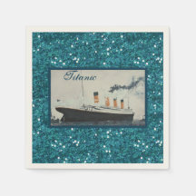 RMS Titanic Deep Blue Glitter White Star Line-Frak
