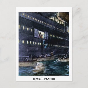RMS Titanic Escape till livbåtarna snabbt! Vykort