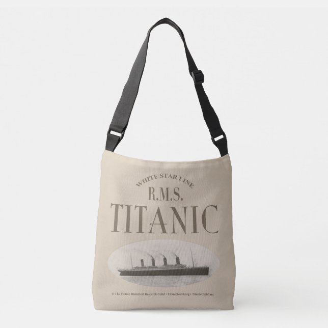 RMS Titanic Ghost Frakt Sepia Crossbody Bag Axelväska (Framsida)