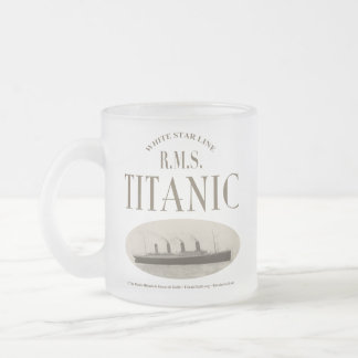 RMS Titanic Ghost Frakt Sepia Frostat glas Mugg