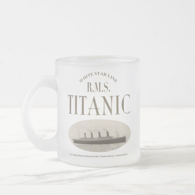 RMS Titanic Ghost Frakt Sepia Frostat glas Mugg (Vänster)
