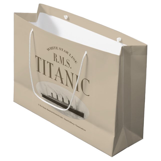 RMS Titanic Ghost Frakt Sepia Gift Bag Large (Framsidan Vinklad)