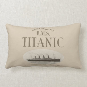 RMS Titanic Ghost Frakt Sepia Lumbar Pillow (13x21 Lumbarkudde