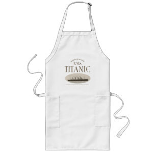 RMS Titanic Ghost Frakt Sepia/White Apron Långt Förkläde