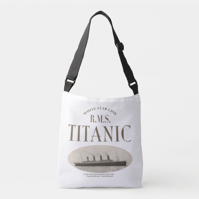 RMS Titanic Ghost Frakt Sepia/White Crossbody Bag Axelväska (Framsida)