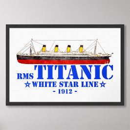 RMS Titanic Illustration - White Star Line 1912 Fototryck