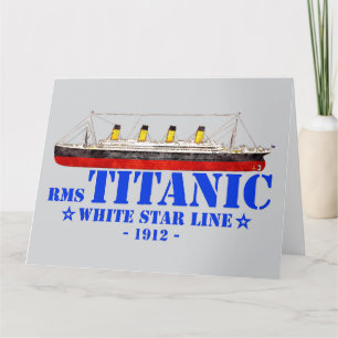 RMS Titanic Illustration - White Star Line 1912 Tack Kort