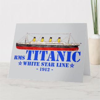 RMS Titanic Illustration - White Star Line 1912 Tack Kort