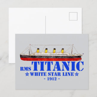 RMS Titanic Illustration - White Star Line 1912 Vykort