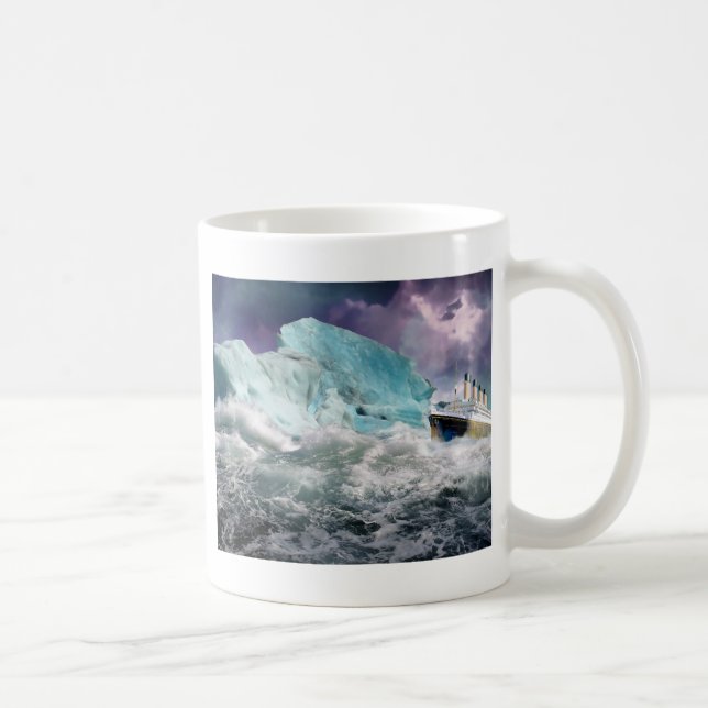 RMS Titanic och Iceberg Painting Kaffemugg (Höger)