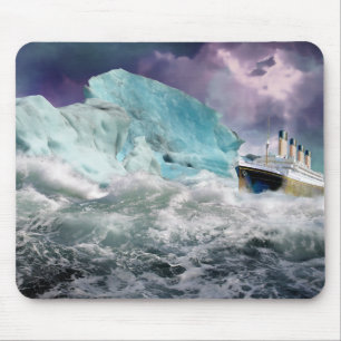 RMS Titanic och Iceberg Painting Musmatta