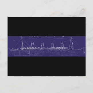 RMS Titanic Original Blueprint, utökat för Färg Vykort