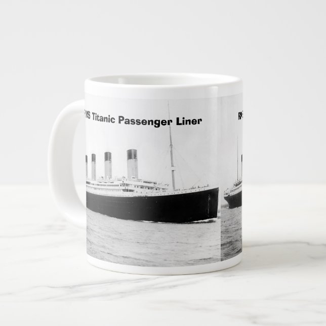 RMS Titanic Passenger Liner Jumbo Mugg (Framsida vänster)
