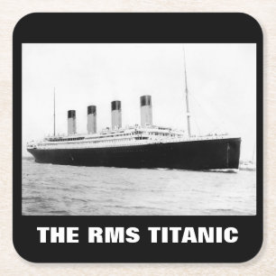 RMS Titanic Passenger Liner Underlägg Papper Kvadrat