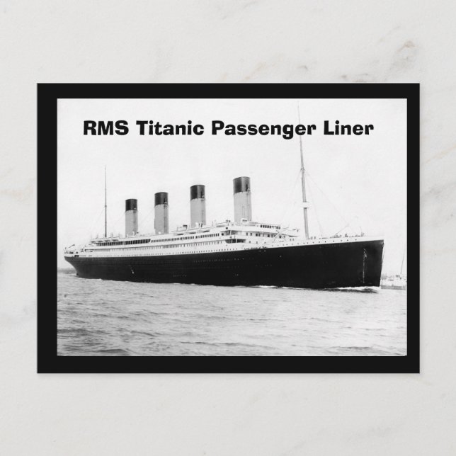 RMS Titanic Passenger Liner Vykort (Framsida)