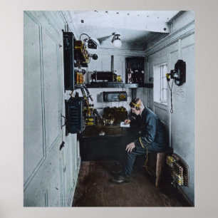 RMS Titanic Radio Operator SOS Poster