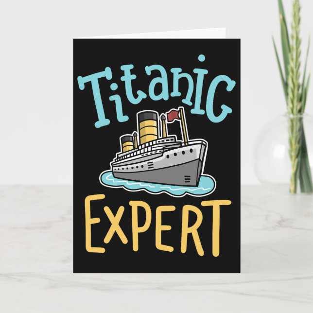 Rms Titanic Rolig Expert Retro Kryssningsfartyg Mä Kort (Framsida)