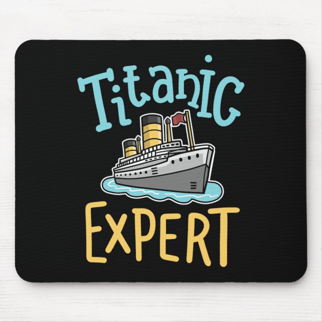 Rms Titanic Rolig Expert Retro Kryssningsfartyg Mä Musmatta (Framsidan)