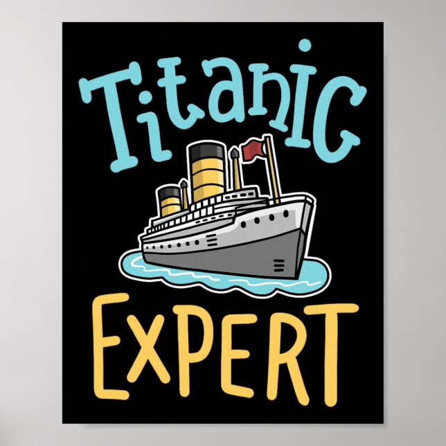 Rms Titanic Rolig Expert Retro Kryssningsfartyg Mä Poster (Framsidan)