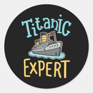 Rms Titanic Rolig Expert Retro Kryssningsfartyg Mä Runt Klistermärke