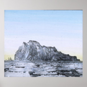 RMS Titanic Schematic of Iceberg Vs. Frakt Poster