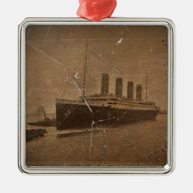 RMS Titanic Southampton Julgransprydnad Metall (Framsidan)