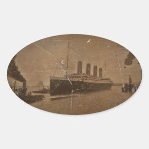 RMS Titanic Southampton Ovalt Klistermärke